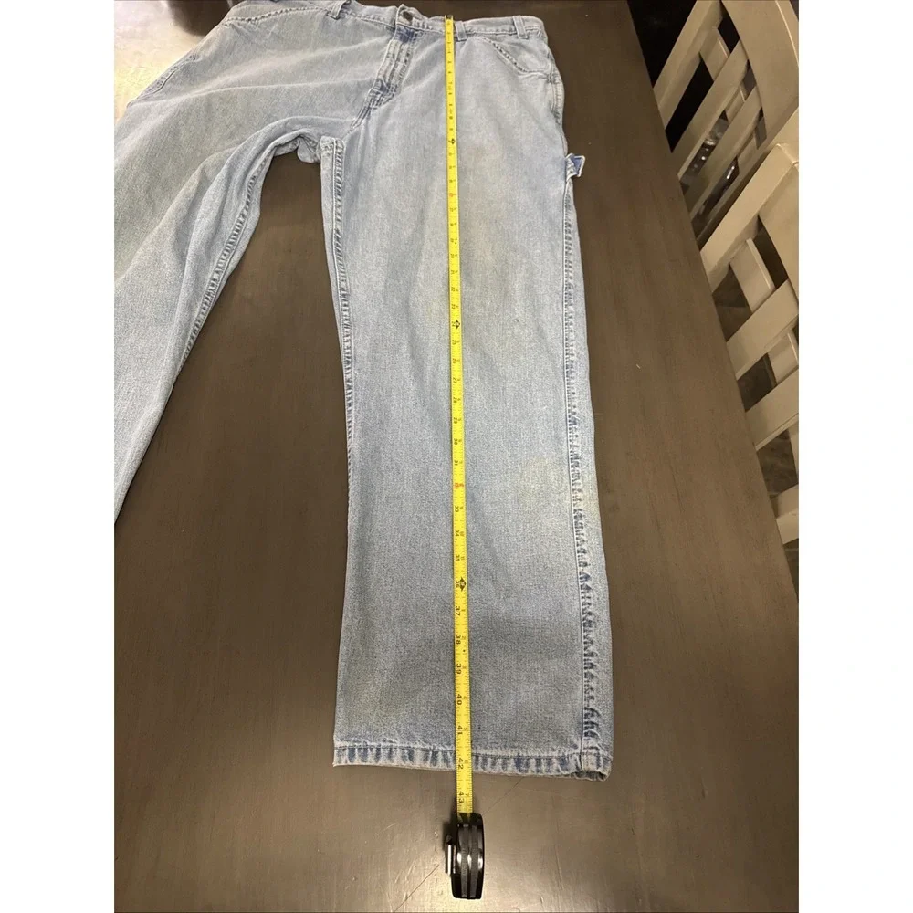 Vintage Men's Levi's L2 Wide Leg Carpenter Baggy Jeans 90s 37x31  Skater Grunge - Picture 16 of 16